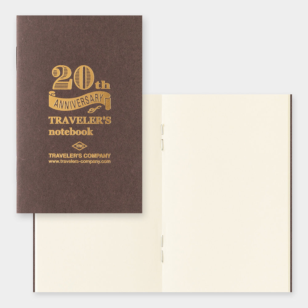 Traveler's Company, Notebook 20th Anniversary, Card Size Set, Brown