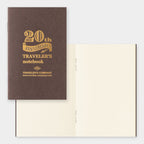 Traveler's Company, Notebook 20th Anniversary, Card Size Set, Brown