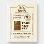 Traveler's Company, Notebook 20th Anniversary, Card Size Set, Brown
