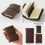 Traveler's Company, Notebook 20th Anniversary, Card Size Set, Brown