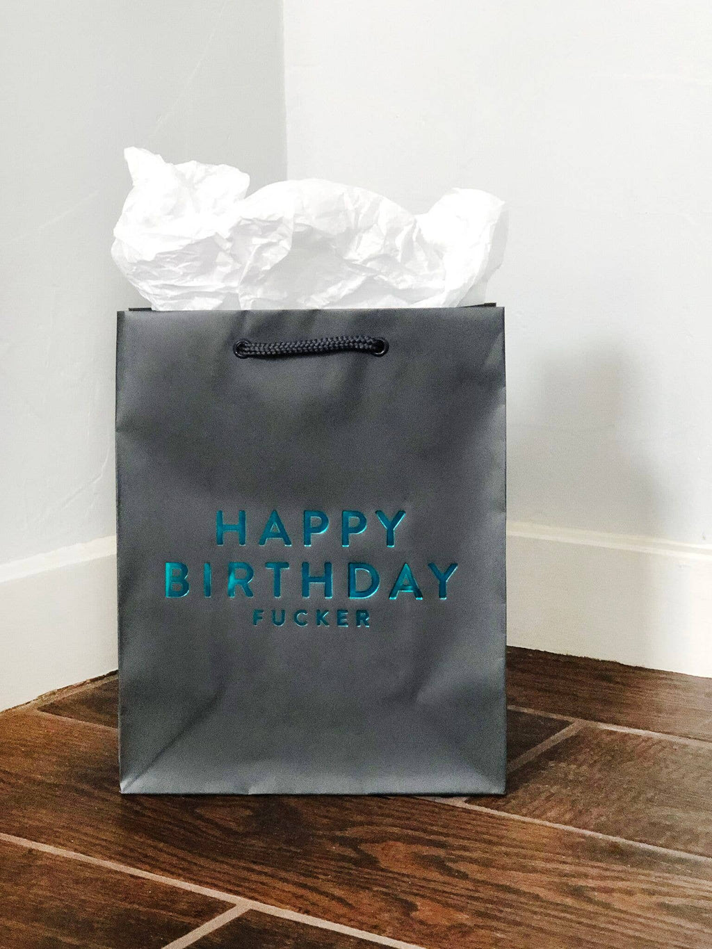Steel Petal Press - Birthday Fucker Gift Bag - Metallic Foil-Stamped Gift Bag