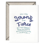 INK MEETS PAPER - Strong and Fierce - Encouragement card