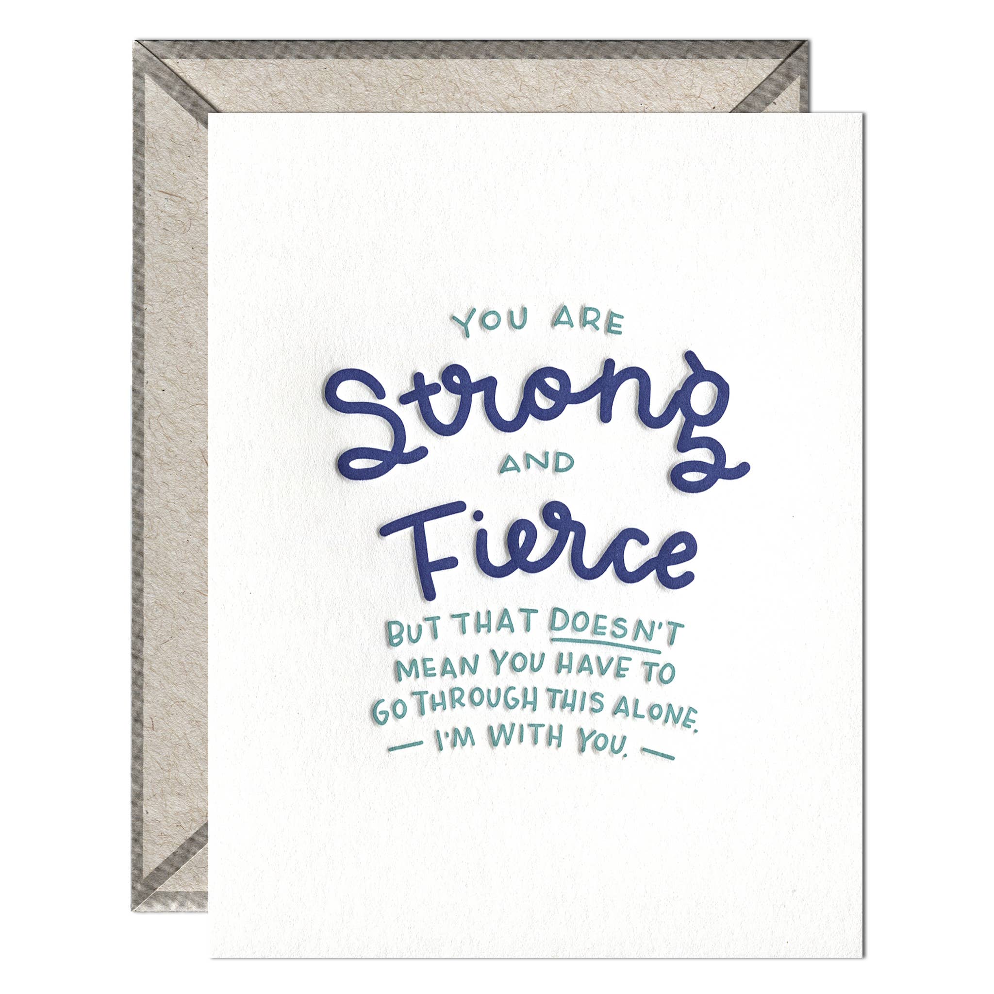 INK MEETS PAPER - Strong and Fierce - Encouragement card