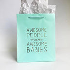 Steel Petal Press - Awesome Babies Gift Bag - Metallic Foil-Stamped Gift Bag