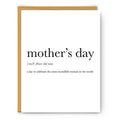 Footnotes - Mother's Day Definition - Mother's Day Card