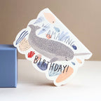 Red Cap Cards - Narwhal Birthday Greeting Card