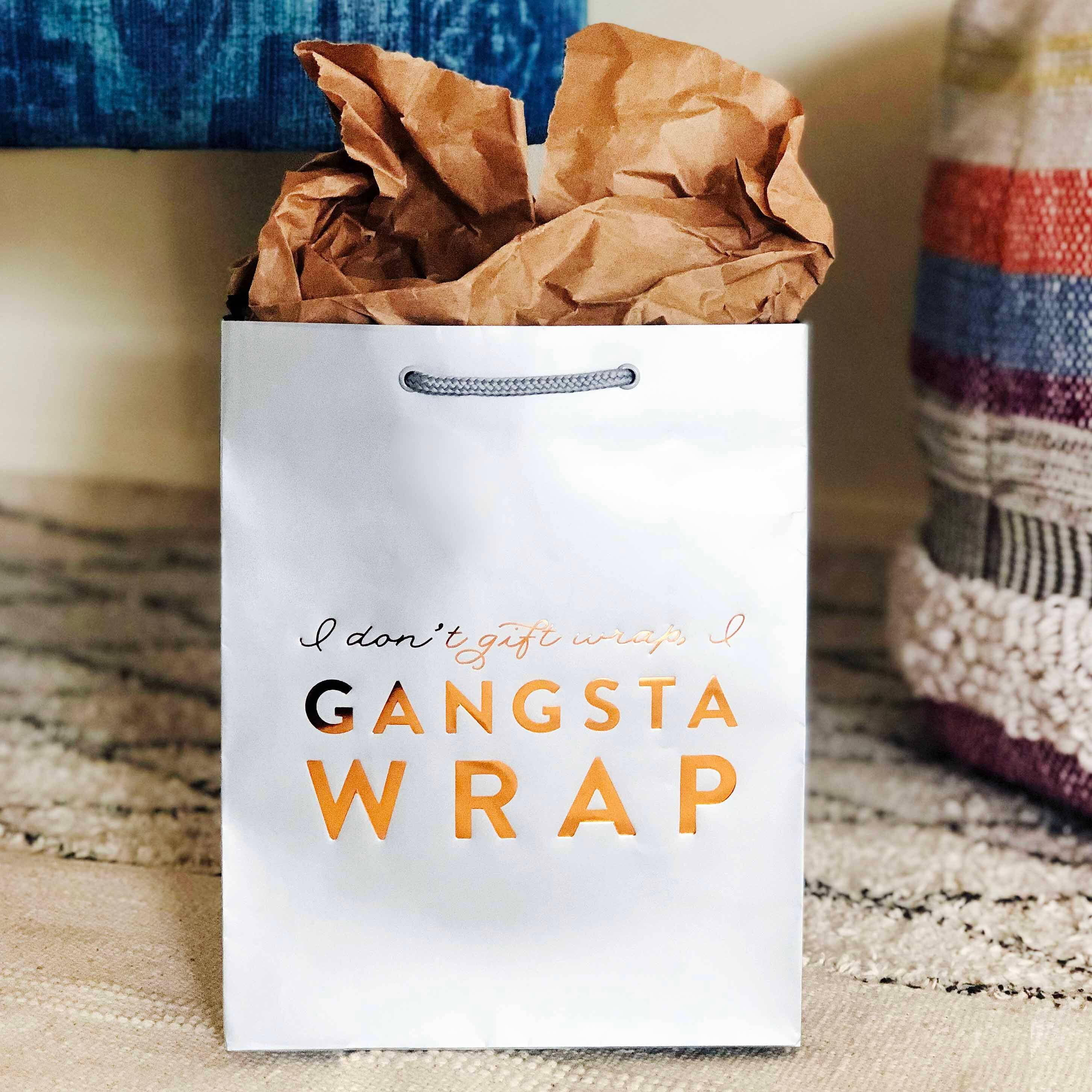 Steel Petal Press - Gangsta Wrap Gift Bag - Metallic Foil-Stamped Gift Bag