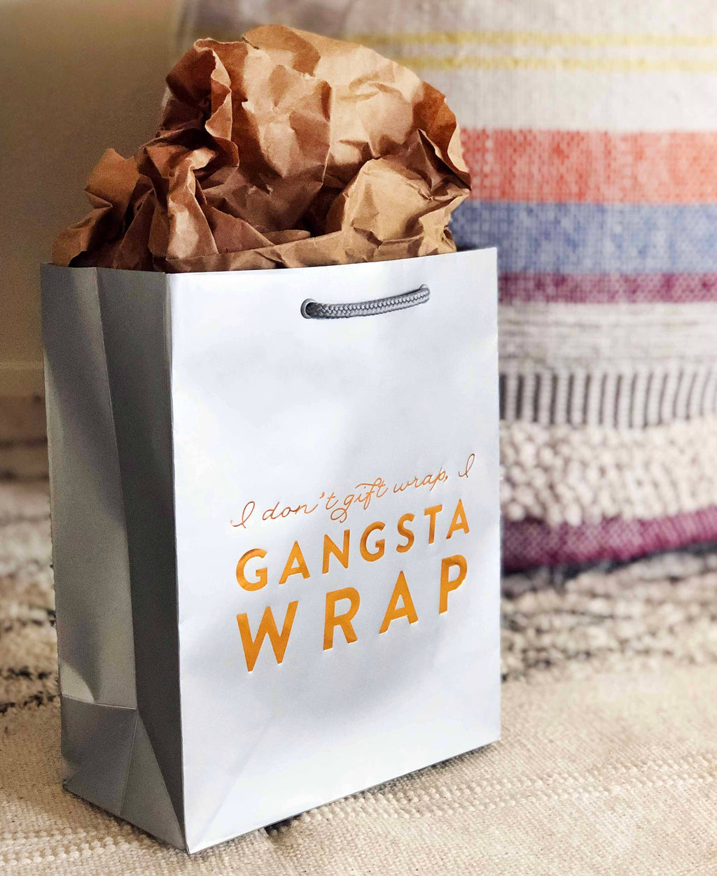 Steel Petal Press - Gangsta Wrap Gift Bag - Metallic Foil-Stamped Gift Bag