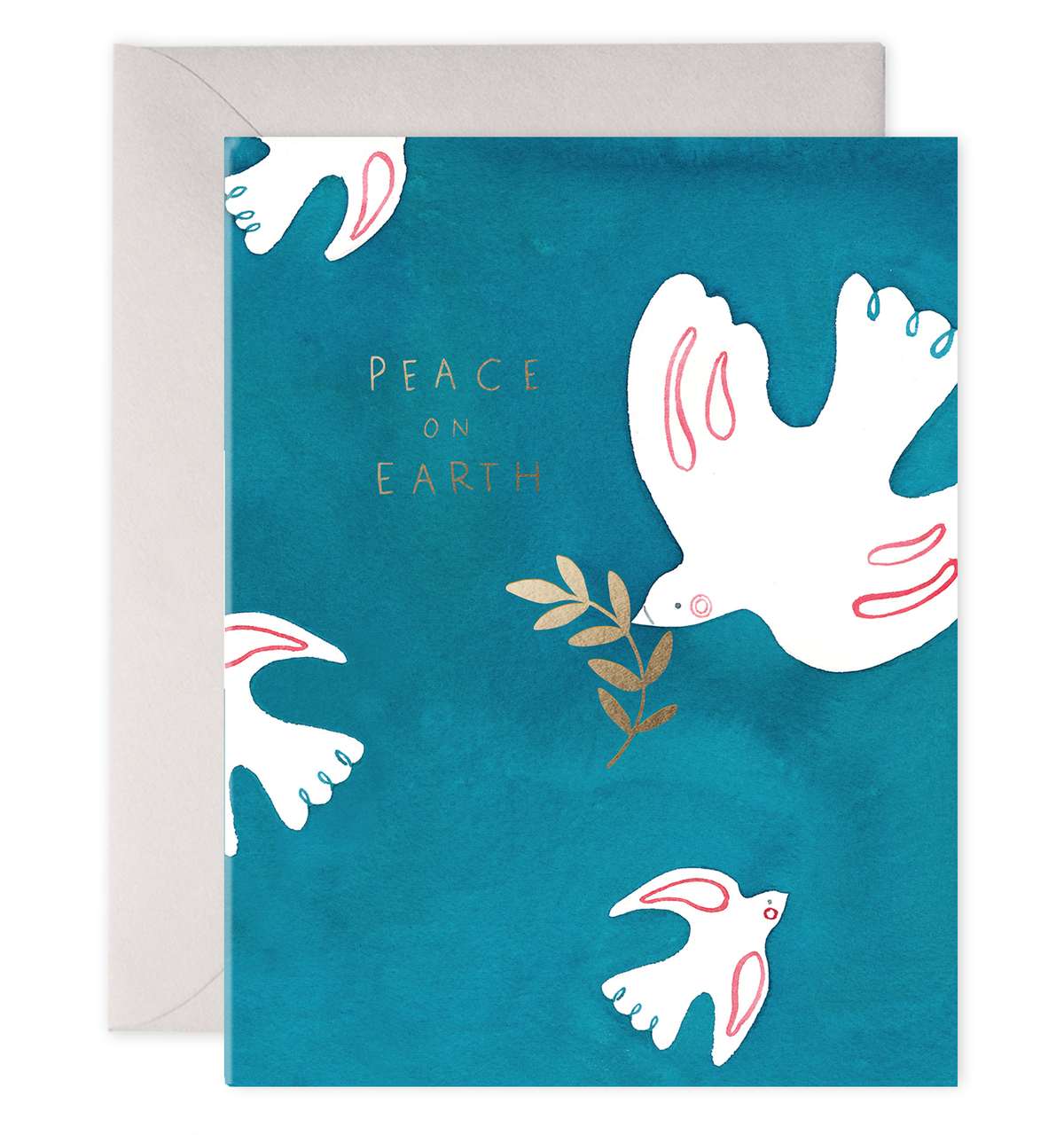 E. Frances Paper - Peace Doves | Christmas Cards (Boxed Set of 6): 4.25 X 5.5 INCHES