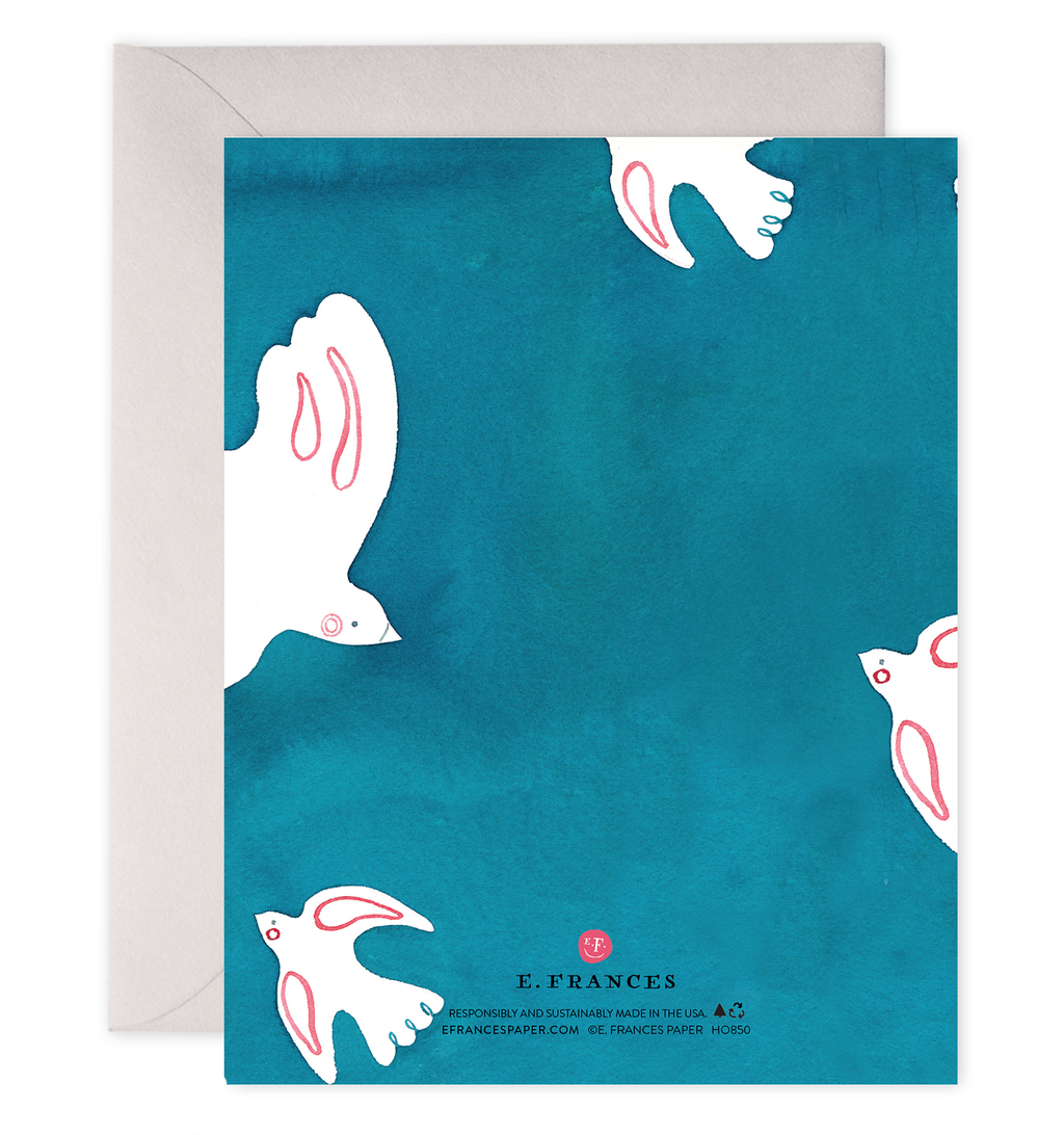 E. Frances Paper - Peace Doves | Christmas Cards (Boxed Set of 6): 4.25 X 5.5 INCHES