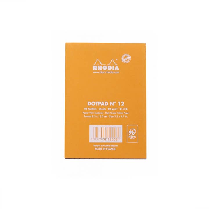 Rhodia Classic Notepad  3.5 x 4.75: Orange LINED / 3.5" x 4.75"