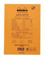 Rhodia Classic Notepad 6 x 8.25: Orange GRAPH / 6" x 8.25"