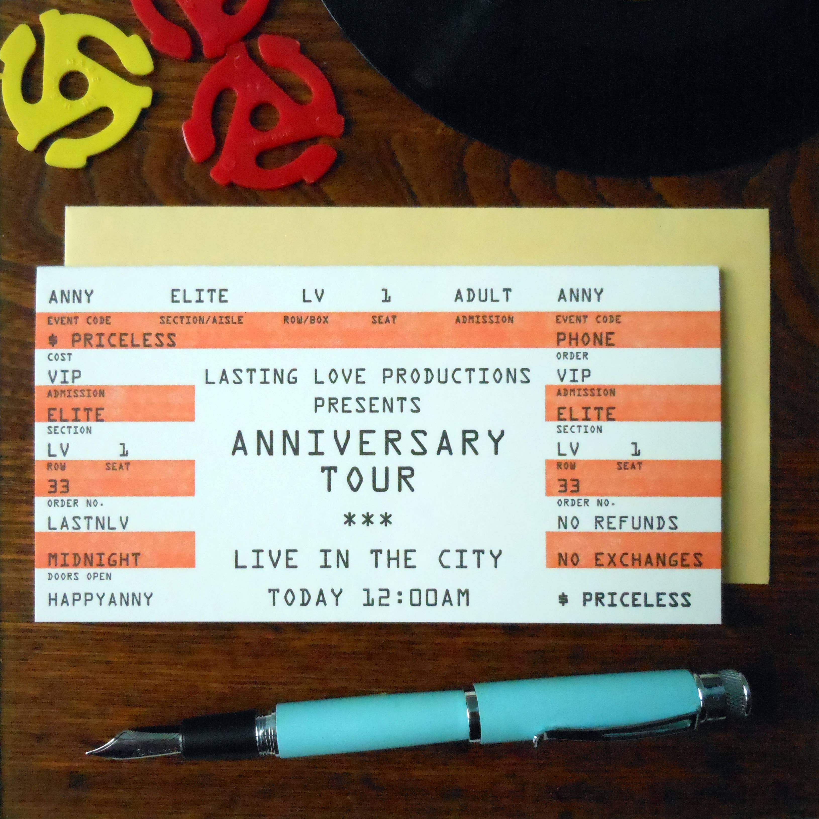 a. favorite design - Anniversary Rock Ticket