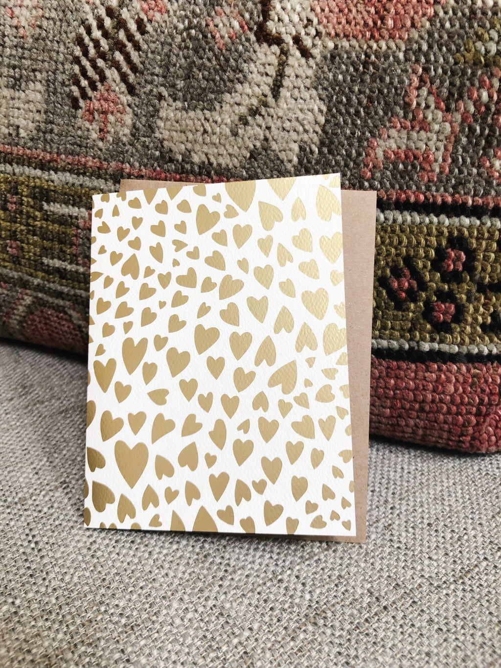 Abigail Jayne Design - Gold Hearts Greeting Card | Valentine Love Friendship