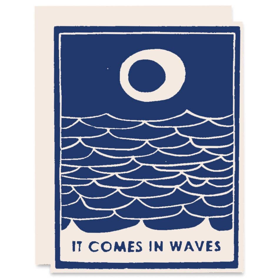 Heartell Press - Comes In Waves Sympathy Card - Navy