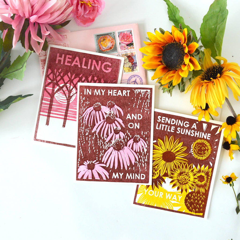 Heartell Press - Coneflowers on My Mind Friendship Card