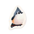The Little Red House - Tufted Titmouse Bird Vinyl Sticker