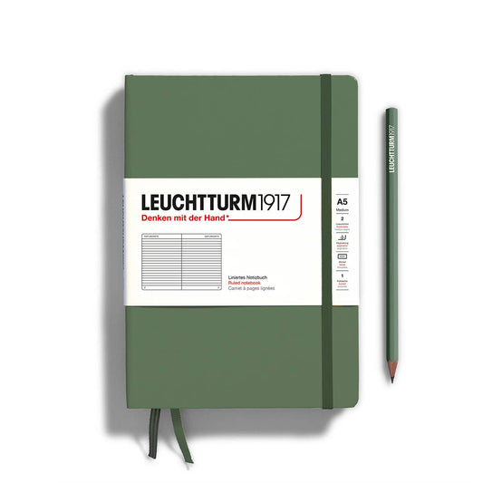 Leuchtturm1917- Notebooks - Medium (A5): Olive / Hardcover / Ruled