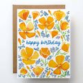 Watercolor Wednesday - Wildflower Birthday Card |  Floral Poppy Happy Birthday Card