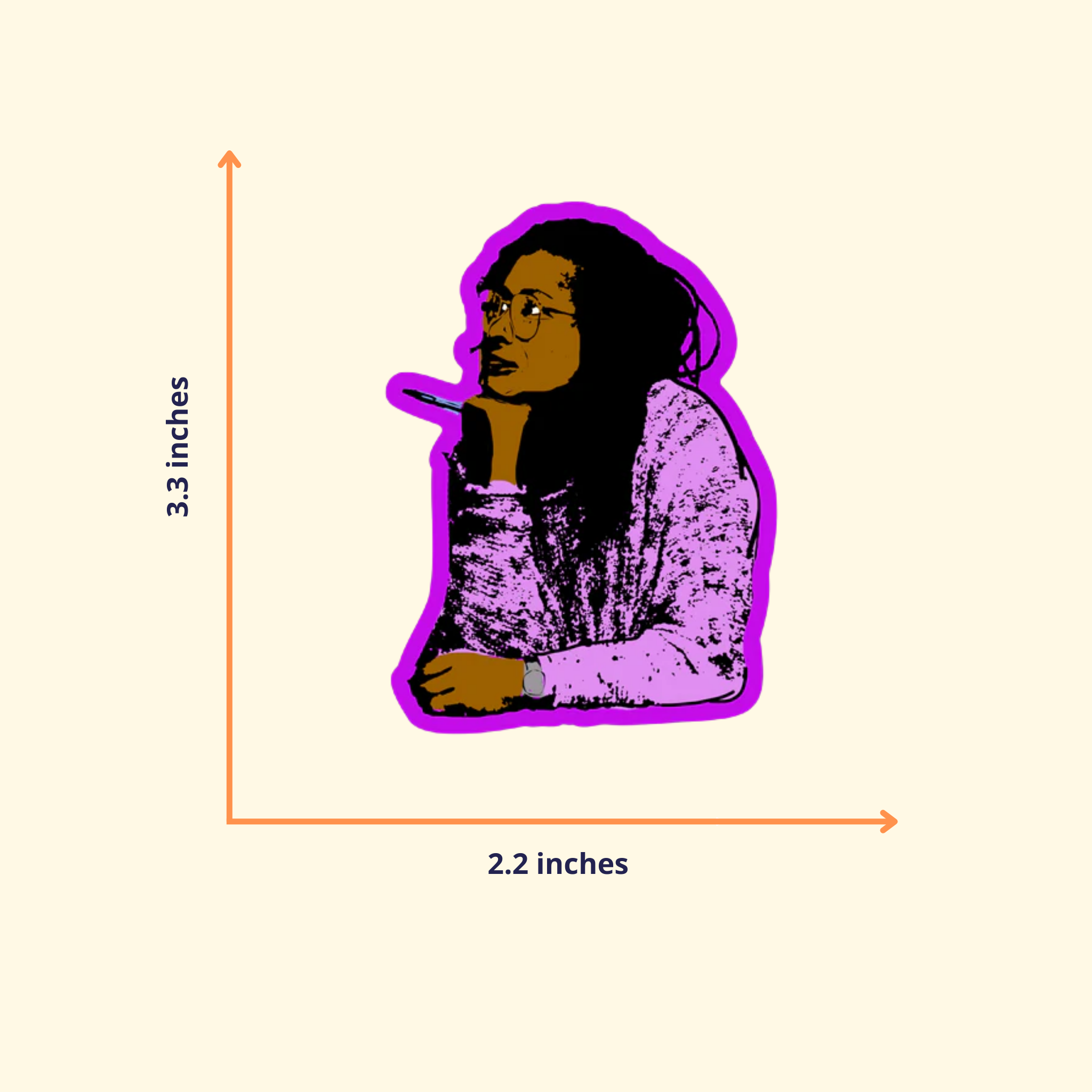 CheerNotes Greeting Cards & Stationery - Alice Walker Vinyl Sticker
