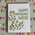 Lucky Bee Press - Anniversary Blossom - letterpress card