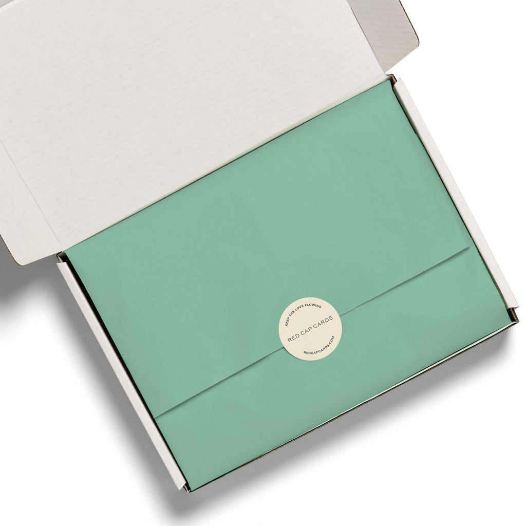 Red Cap Cards - Sage tissue paper: