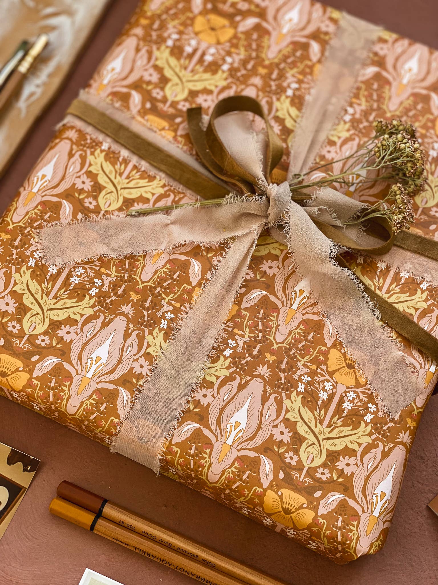 re:mused studio - Wildflower Gift Wrap Sheet-Double Sided