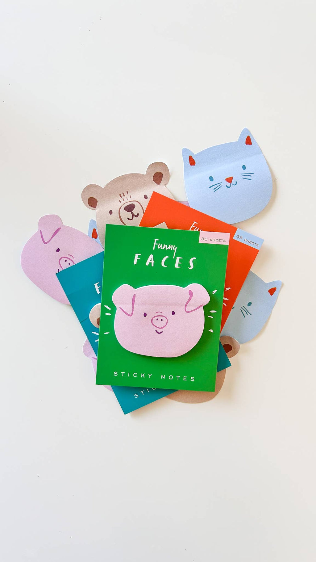Girl of All Work - Cat Funny Faces Sticky Notes