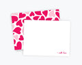 Kreate Paper Co. - Hearts Flat Note Cards, Double Sided, Love Notecards, Notes