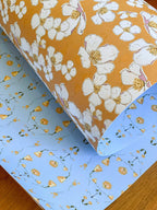 re:mused studio - California Poppy Gift Wrap Sheet – Double Sided: Single Sheets