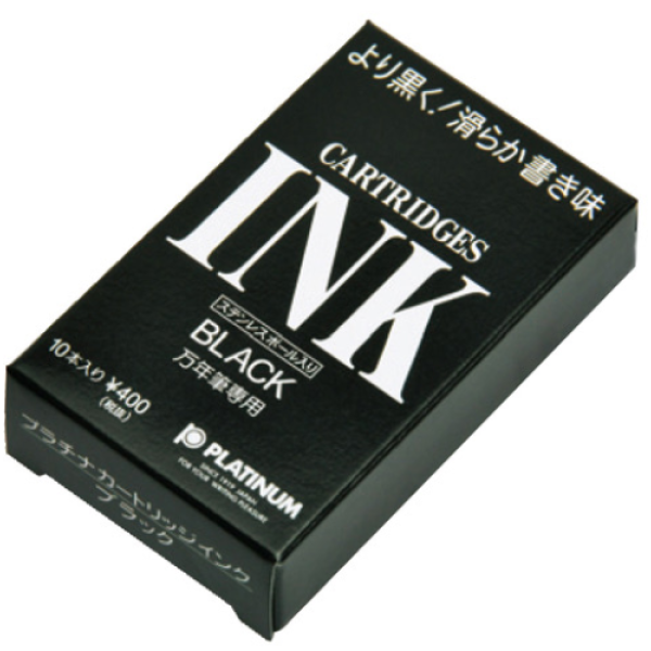 Platinum Black Fountain Pen Ink Cartridges
