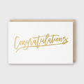 Pike Street Press - Letterpress Congrats Greeting Card – Gold Foil