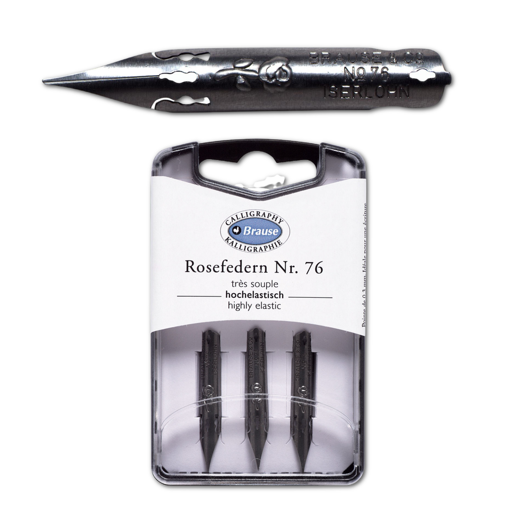 Brause Calligraphy Nib #76 - Rose - Box of 3 or Box of 15: BOX OF 3