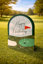 Ginger P. Designs - Time to Par-Tee Golf Birthday Arch Greeting Card