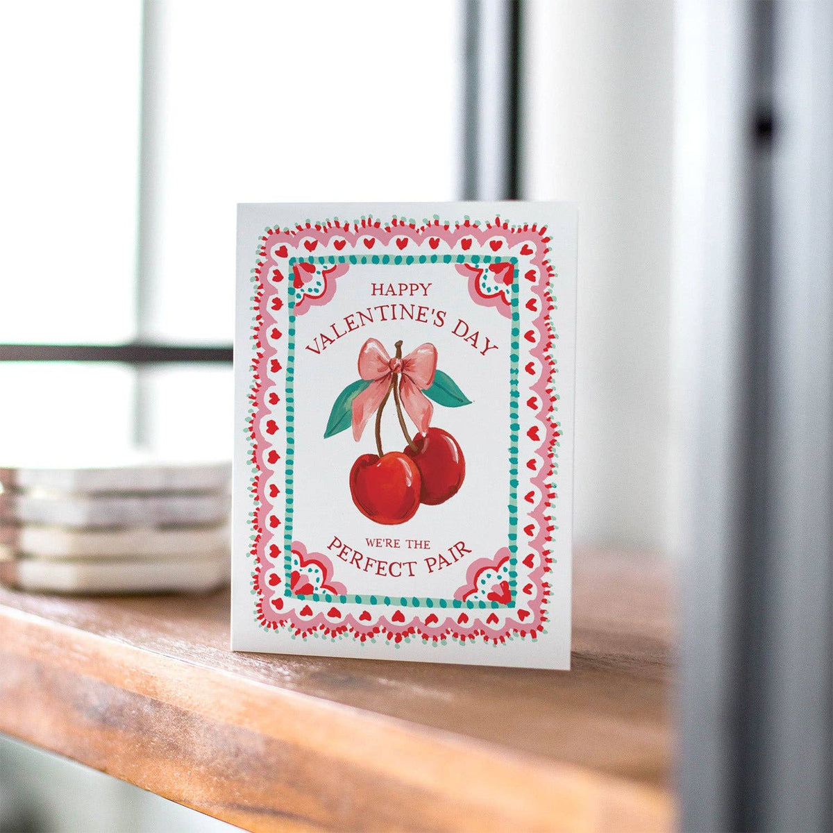 Antiquaria - Cherries Valentine A2 Greeting Card