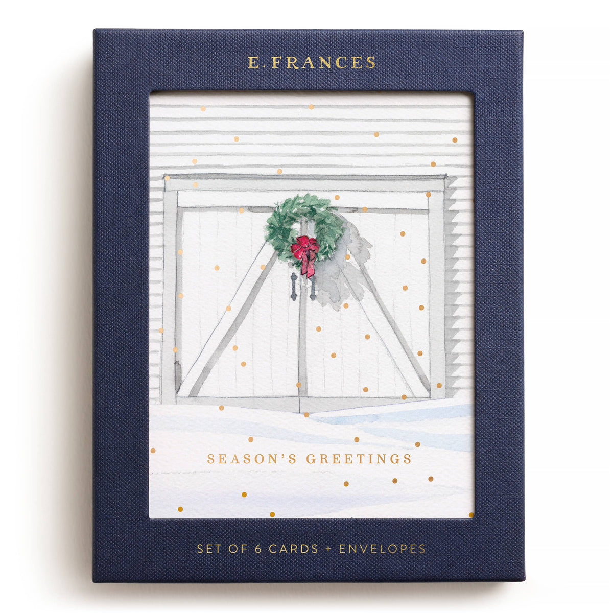 E. Frances Paper - Holiday Barn Christmas Boxed Card Set, Set of 6
