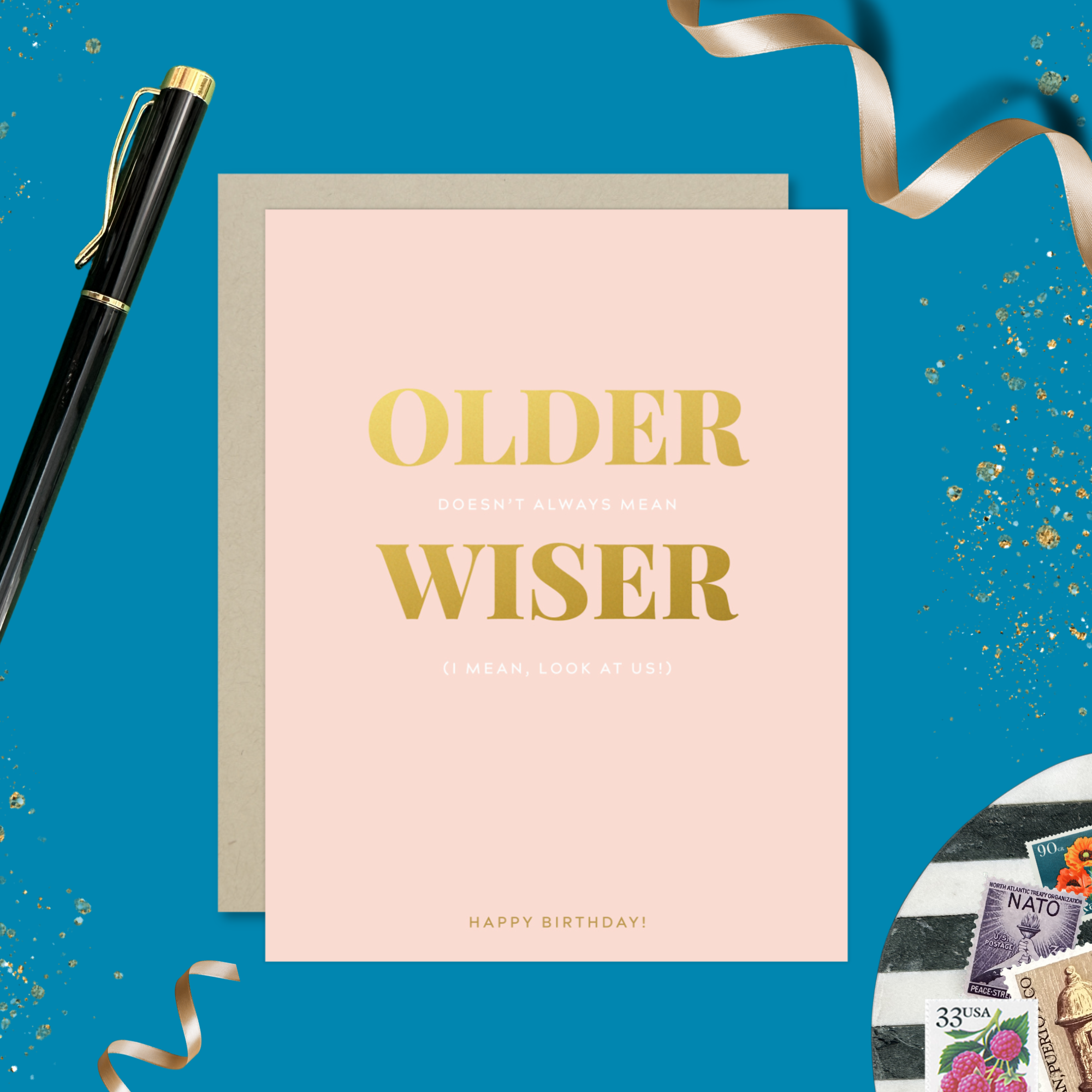 Barone and Co. - Older Wiser Birthday Card