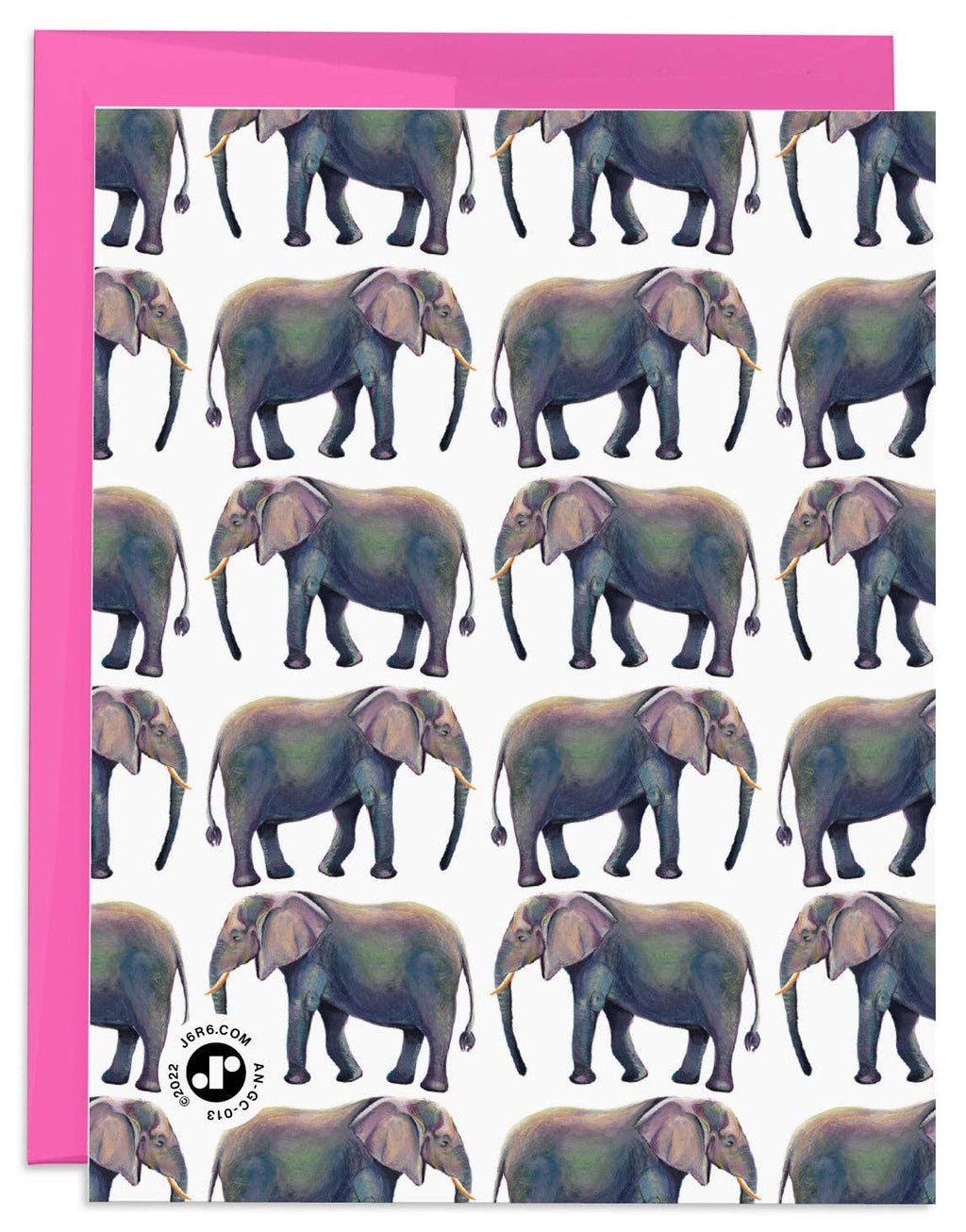 J6R6 - Elephant Thank You Card