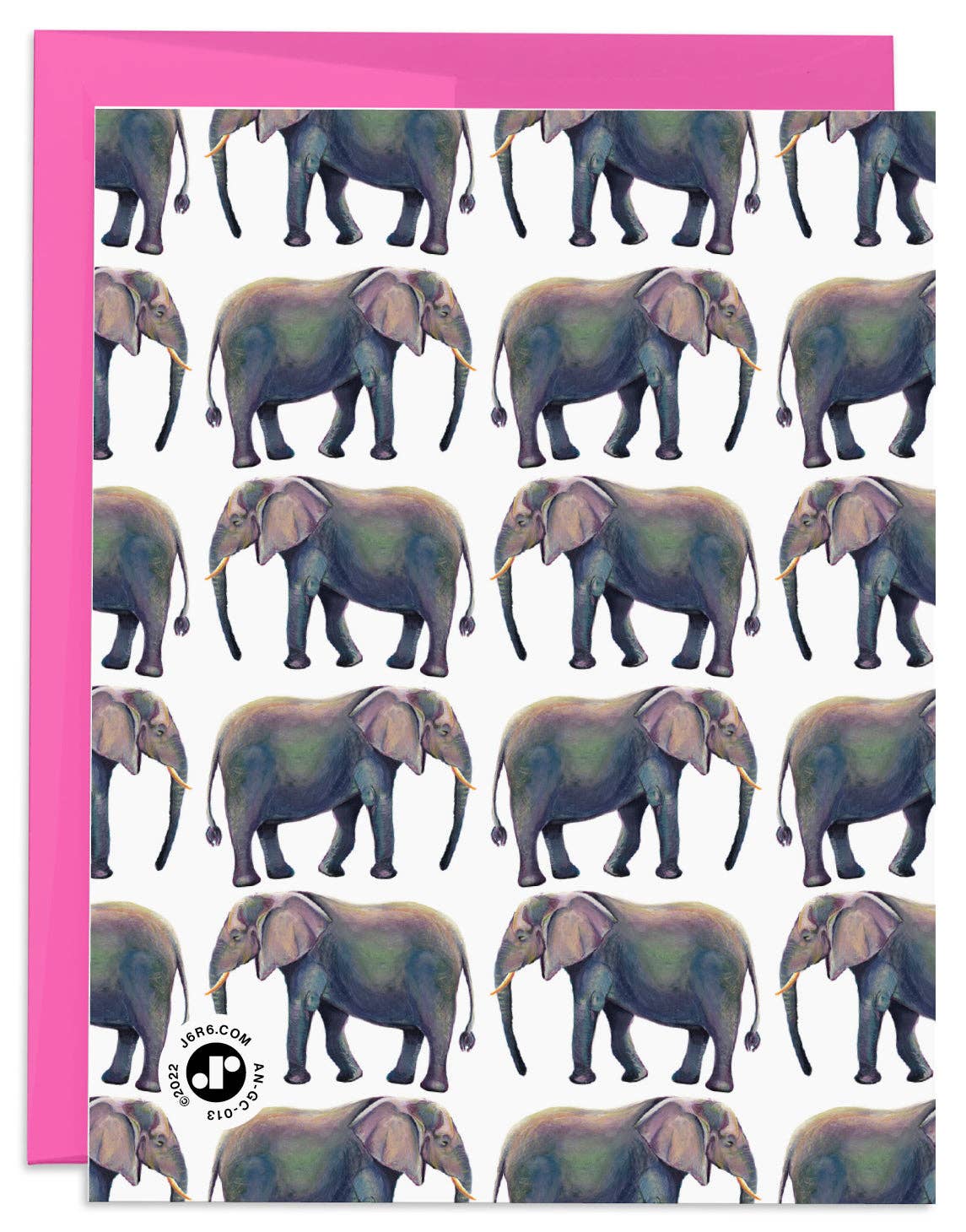 J6R6 - Elephant Thank You Card