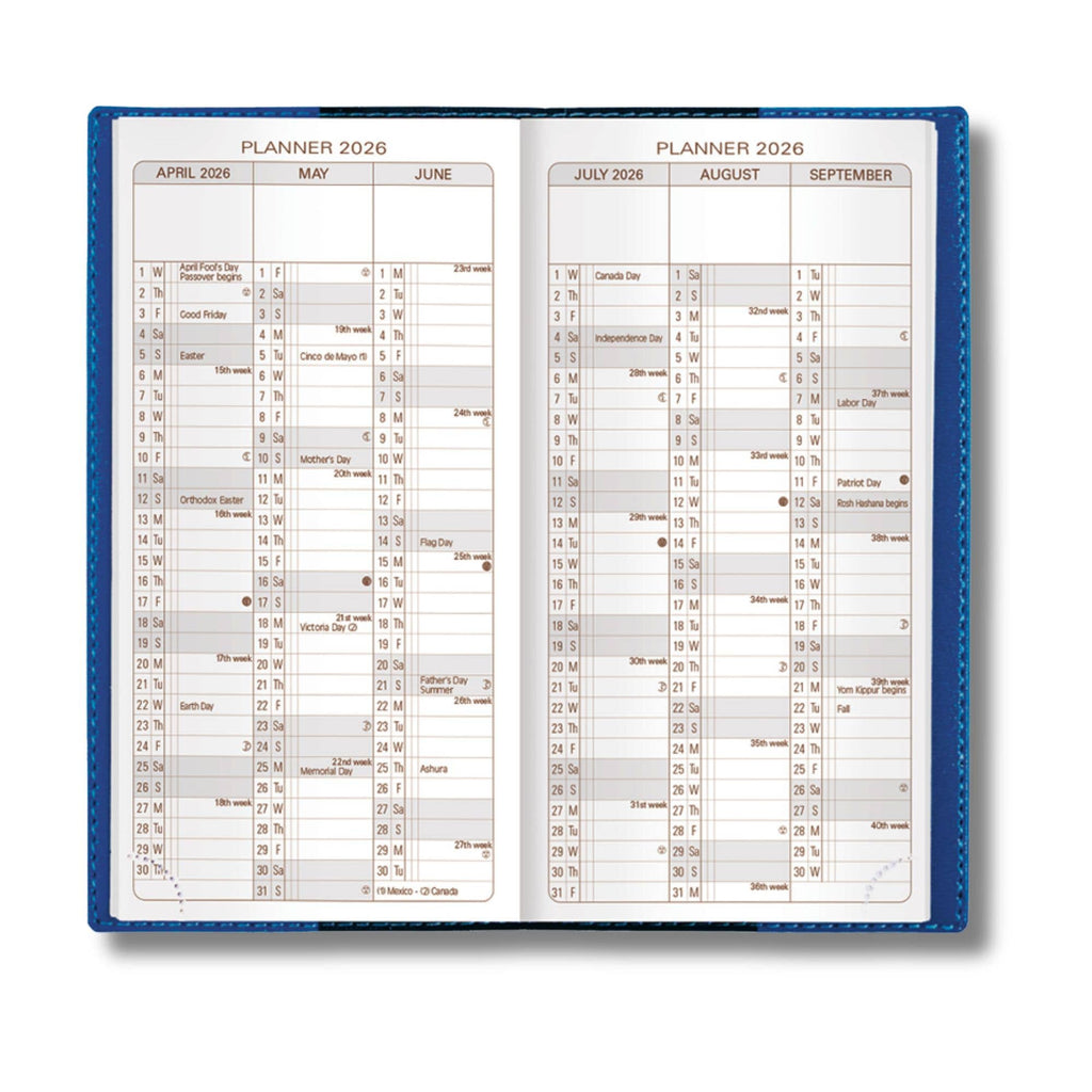 Exacompta 2026 Pocket Planner - "Space 17" : Texas Blue