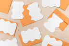 Worthwhile Paper - Shape Notes - Wavy - Set of 8 Die Cut Note Cards