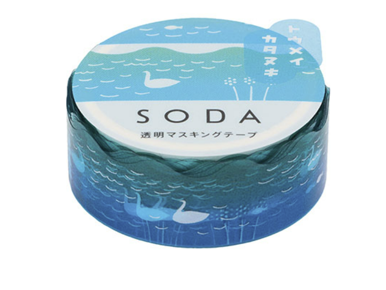 HITOTOKI by KING JIM - SODA transparent Masking Tape: Peach