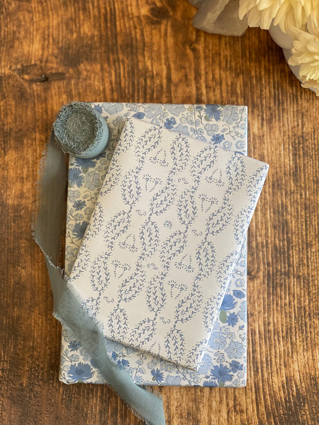 re:mused studio - Cornflower Meadows Gift Wrap Sheet – Double Sided