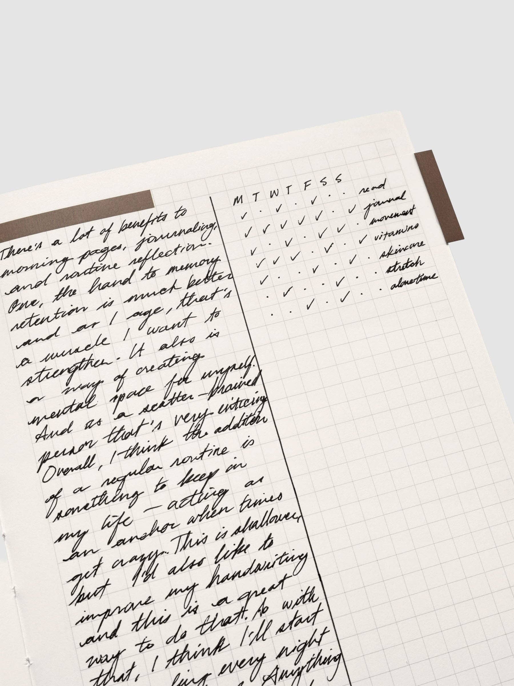 Cloth & Paper - Perfect Bound Notebook | A5: Lined | Ash