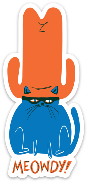 Pier Six Press - Meowdy Western Cat Sticker