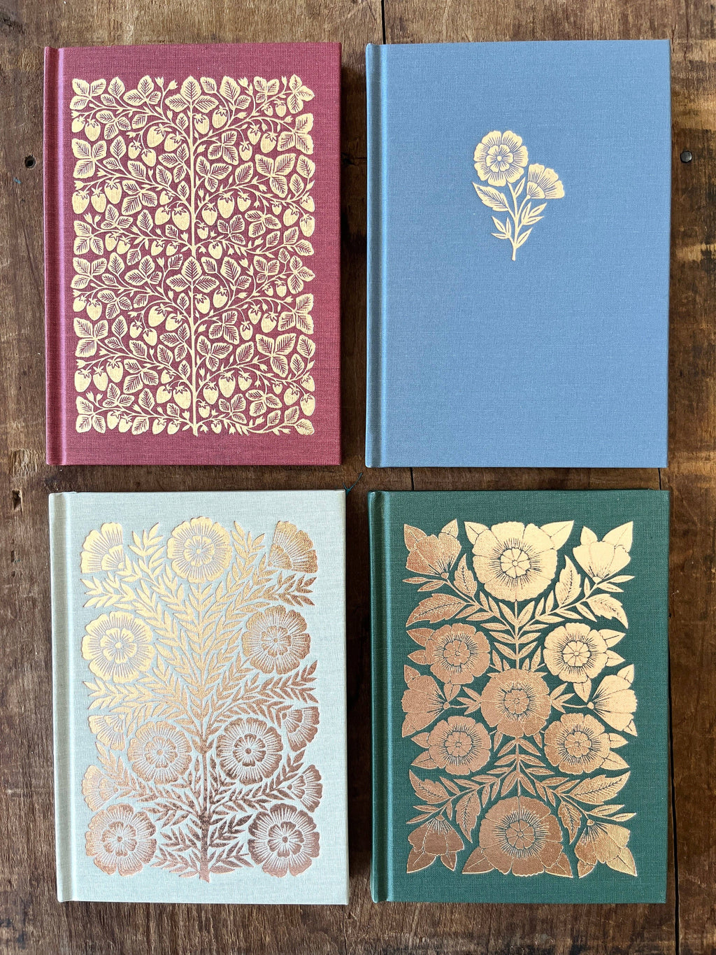 Katharine Watson - Foil Stamped Linen Journal, Blank Jewel Green