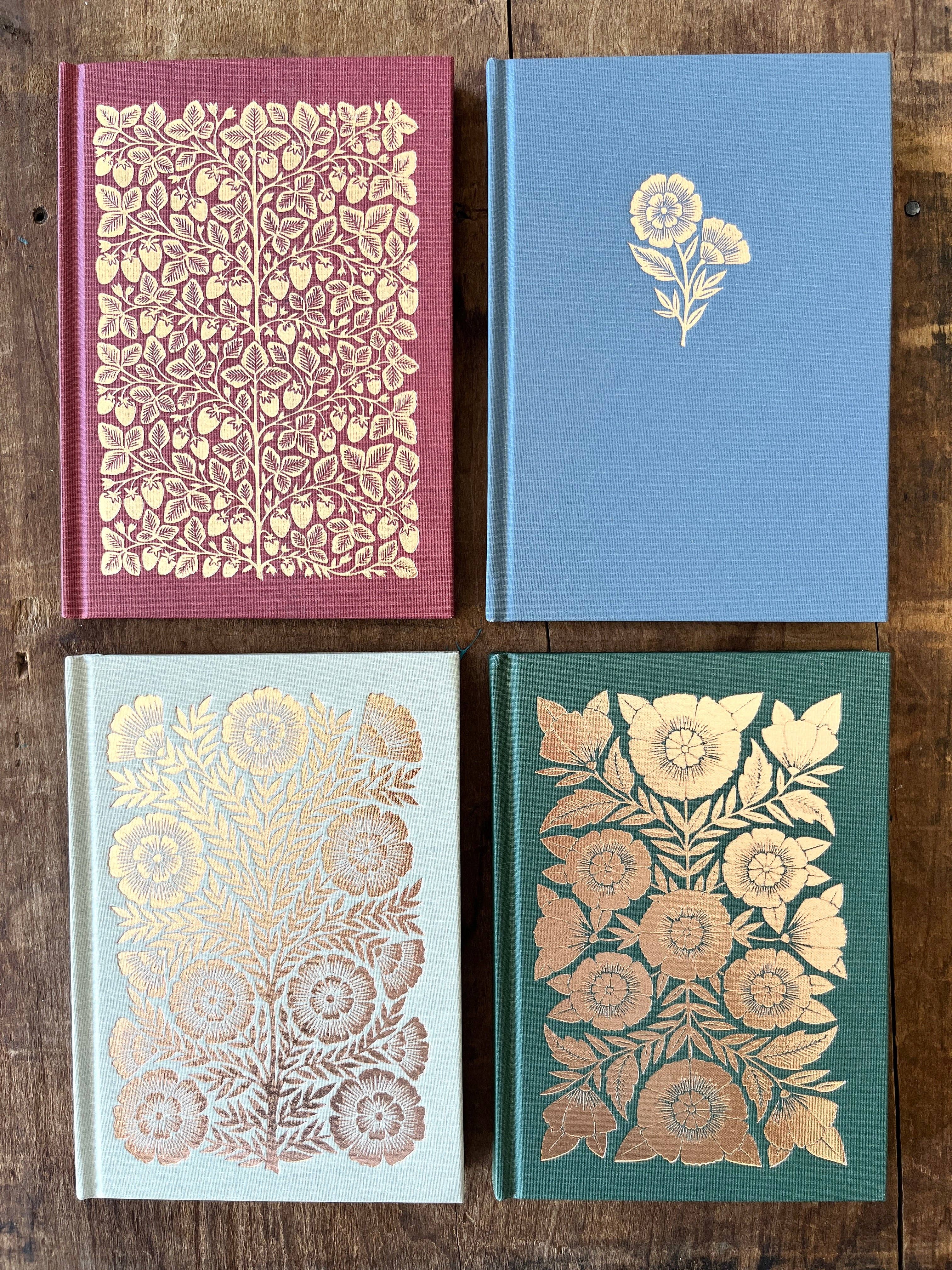 Katharine Watson - Foil Stamped Linen Journal, Blank Jewel Green