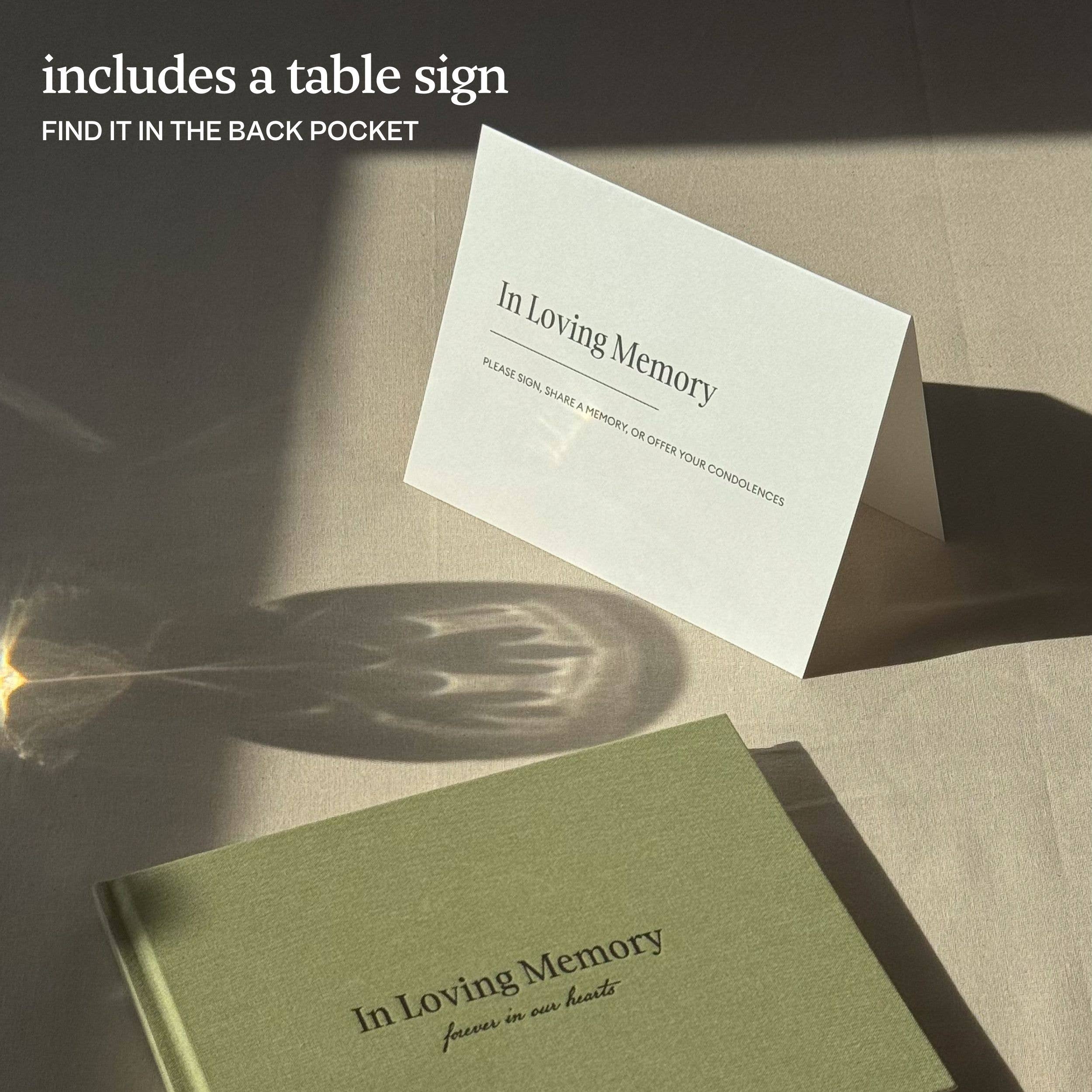 Kunitsa Co - Funeral Guest Book for Memorial Service, in Loving Memory: Sage