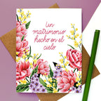 Morgan Swank Studio - Hecho En El Cielo Wedding | Spanish Love Card