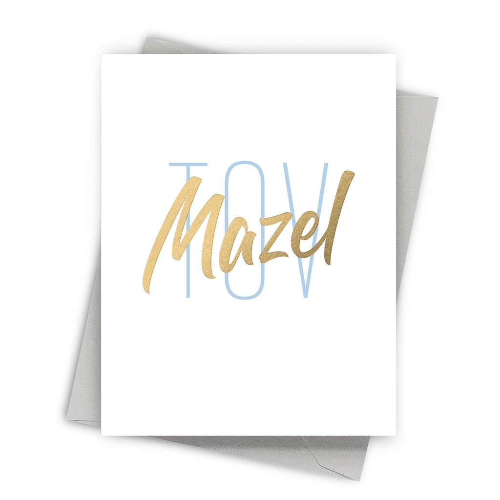 Fine Moments - Mazel Tov Card – Elegant Foil-Pressed Celebration